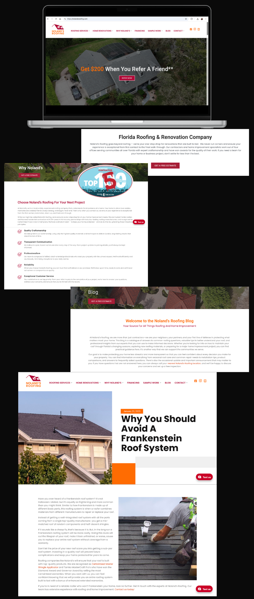 Nolands Roofing Website